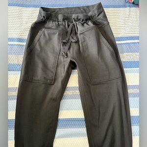 Aerie Black Leggings with Tie String and Pockets